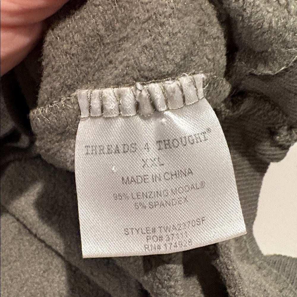 Threads 4 Thought - Parscarelli Feather Fleece Sweatshirt Size XXL. Olive Gree - Picture 14 of 15